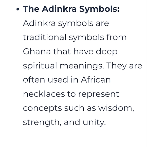 Antiq African Tribal Adinkra Symbol Hand Carved Bone Necklace - Picture 4 of 8